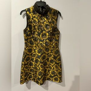 RACHEL Rachel Roy Gold and Black Floral dress